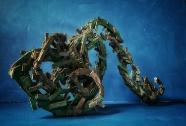 Skulptur mit dem Titel "serie "crudité"n°31" von Gilles Guerber, Original-Kunstwerk, Karton