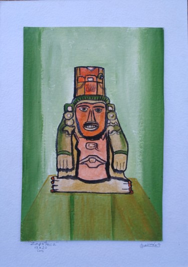 Pintura titulada ""Zapoteca"" por Guernandes, Obra de arte original, Acrílico