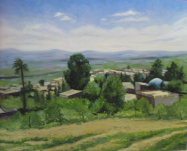 Peinture intitulée "paysage" par Maamar Guerziz, Œuvre d'art originale