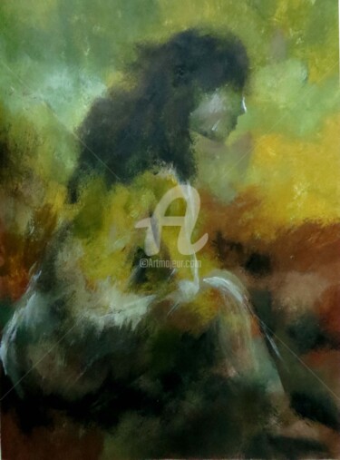 Картина под названием "untitled 2" - Guffar Babu, Подлинное произведение искусства, Акрил