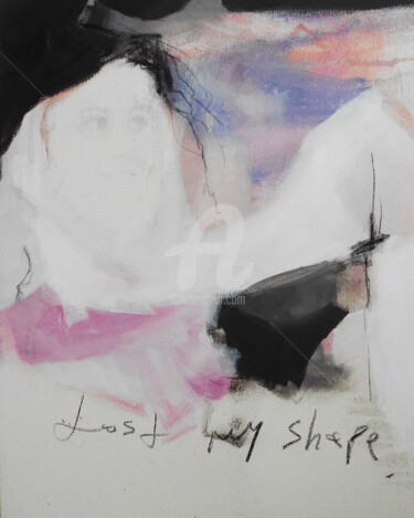 Schilderij getiteld "Lost my shape" door Gugi Goo, Origineel Kunstwerk, Acryl