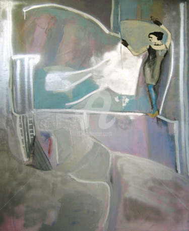 Schilderij getiteld "Me and Bobby McGee" door Gugi Goo, Origineel Kunstwerk, Acryl