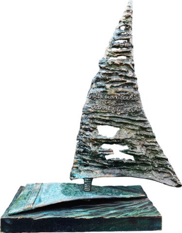 Escultura intitulada "Il vecchio e il mare" por Guglielmo Ferraiola, Obras de arte originais, Bronze