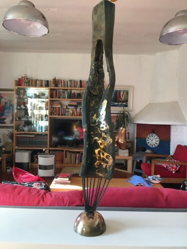 Skulptur mit dem Titel "Forma elegante" von Guglielmo Ferraiola, Original-Kunstwerk, Bronze