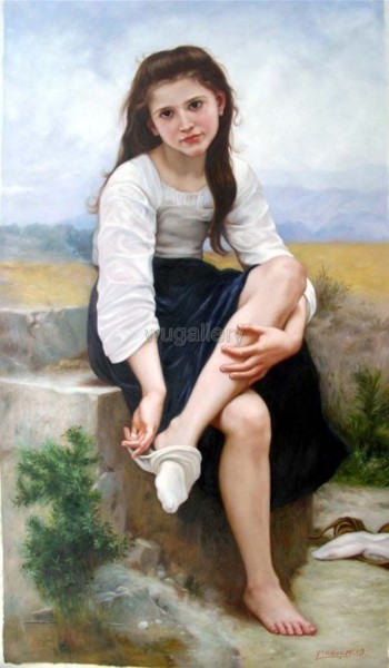 Painting titled "DUTCH GIRL BEFORE T…" by Guibing Zhu, Original Artwork, Other