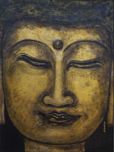 Peinture intitulée "Buddha V" par Www.Guidapereira.Com, Œuvre d'art originale, Acrylique