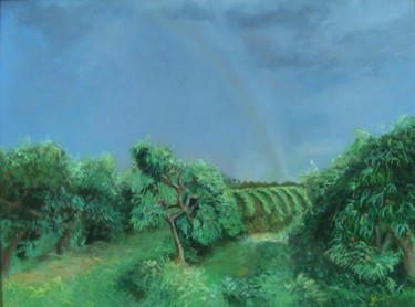 Pittura intitolato "Prima  del temporale" da Giancarlo Guidi, Opera d'arte originale, Olio