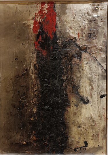 Painting titled "Senza titolo" by Guido Guzzo, Original Artwork, Enamel Mounted on Other rigid panel