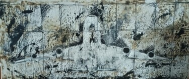 Pintura titulada "Decollo" por Guido Guzzo, Obra de arte original, Esmalte Montado en Bastidor de camilla de madera