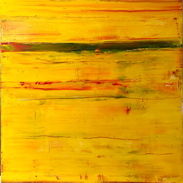 Painting titled "No. 1368_Untitled" by Guido Lötscher, Original Artwork, Oil Mounted on Wood Stretcher frame