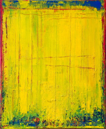 Painting titled "No. 1754_Untitled" by Guido Lötscher, Original Artwork, Oil Mounted on Wood Stretcher frame