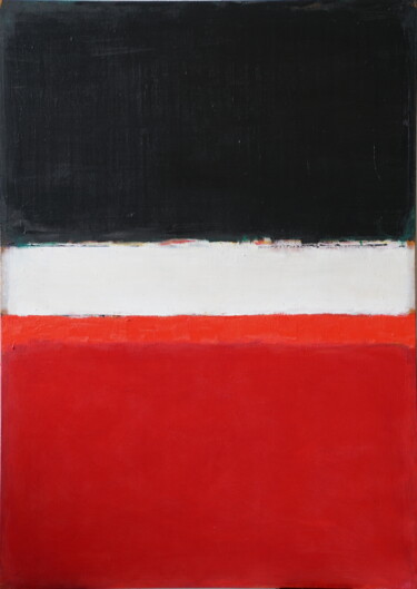 Painting titled "No. 1178_Untitled" by Guido Lötscher, Original Artwork, Oil Mounted on Wood Stretcher frame