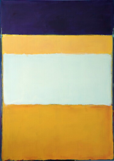 Painting titled "No. 1151_Untitled" by Guido Lötscher, Original Artwork, Oil Mounted on Wood Stretcher frame