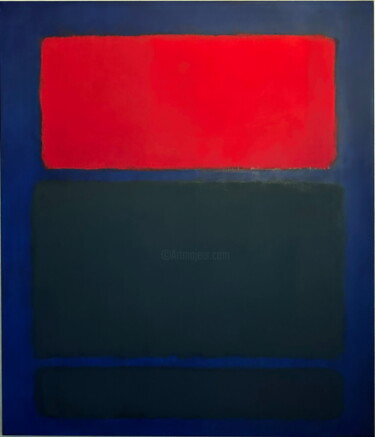 Painting titled "No. 1059_Serenity II" by Guido Lötscher, Original Artwork, Oil Mounted on Wood Stretcher frame