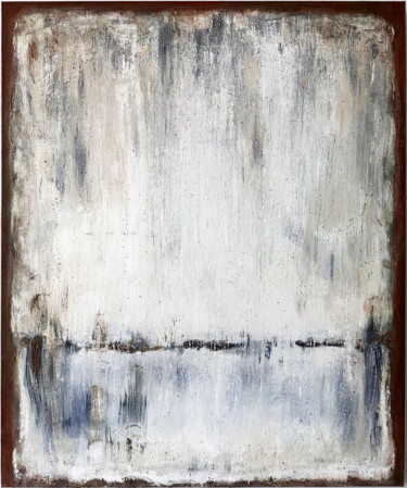 Painting titled "No. 1311_Icewall" by Guido Lötscher, Original Artwork, Acrylic Mounted on Wood Stretcher frame