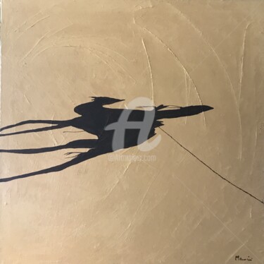 Pittura intitolato "Ombra di sabbia" da Guido Mannini, Opera d'arte originale, Olio
