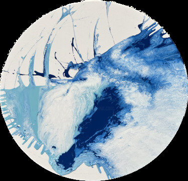 Malerei mit dem Titel "Ocean" von Guido Mannini, Original-Kunstwerk, Emaille