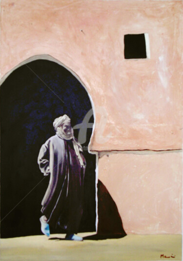 Pintura titulada "Muezzin" por Guido Mannini, Obra de arte original, Oleo