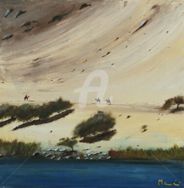 Malerei mit dem Titel "Valle del vento" von Guido Mannini, Original-Kunstwerk, Öl