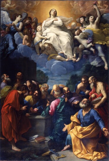 Malerei mit dem Titel "Ascension" von Guido Reni, Original-Kunstwerk, Öl
