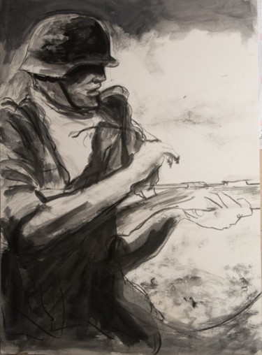 Pittura intitolato "Soldat" da Guido Mori, Opera d'arte originale, Olio