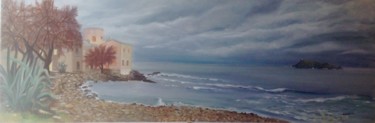 Peinture intitulée "Tollare (Corse)" par Lydia Guigo, Œuvre d'art originale, Huile