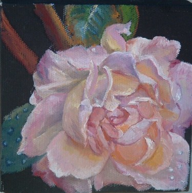 Peinture intitulée "Rose d'Arrighi aprè…" par Lydia Guigo, Œuvre d'art originale