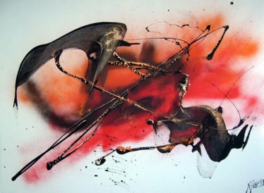 Peinture intitulée "Abstrait 4" par Guillaume Vincent, Œuvre d'art originale, Acrylique Monté sur Châssis en bois
