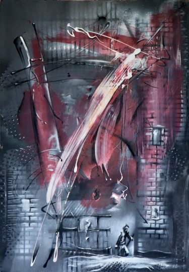 Peinture intitulée "Underground" par Guillaume Vincent, Œuvre d'art originale, Acrylique Monté sur Carton