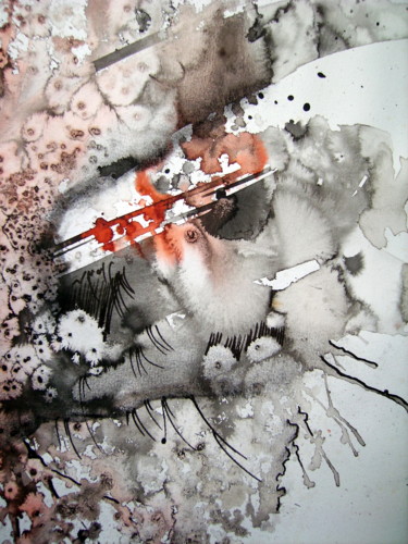 Картина под названием "Téton" - Guillaume Vincent, Подлинное произведение искусства, Чернила