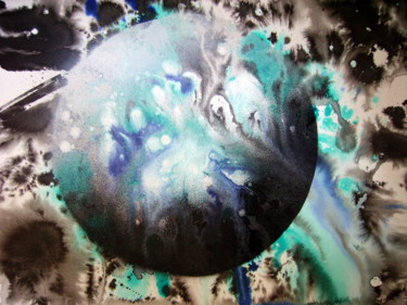 Peinture intitulée "Sphere" par Guillaume Vincent, Œuvre d'art originale, Encre
