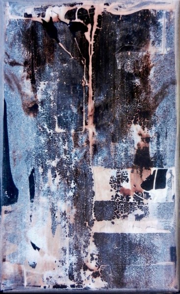 Painting titled "Corrosion" by Guillaume Vincent, Original Artwork, Acrylic Mounted on Wood Stretcher frame