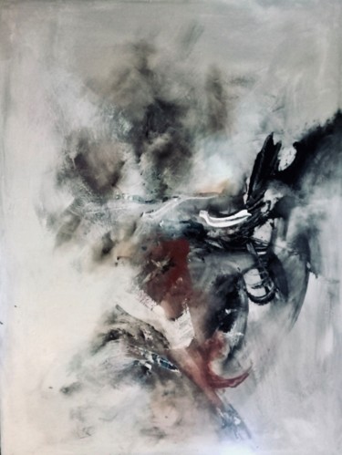 Peinture intitulée "Abstrait 16" par Guillaume Vincent, Œuvre d'art originale, Huile Monté sur Panneau de bois