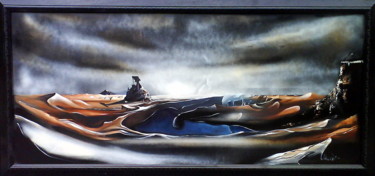 Pittura intitolato "Terrain vague" da Guillaume Vincent, Opera d'arte originale, Olio Montato su Pannello di legno