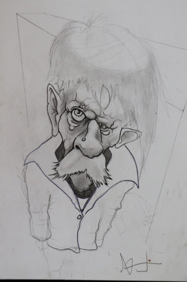 Drawing titled "Moustache étude +" by Guillaume Vincent, Original Artwork, Pencil