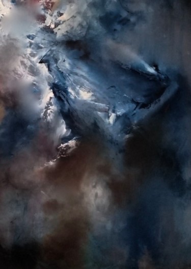 Peinture intitulée "nébuleuse 7" par Guillaume Vincent, Œuvre d'art originale, Huile