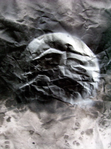 Peinture intitulée "Lune" par Guillaume Vincent, Œuvre d'art originale, Bombe aérosol