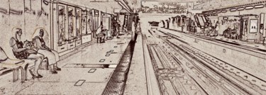 Fotografia intitolato "Baille métro" da Guillaume Vincent, Opera d'arte originale, Fotografia manipolata
