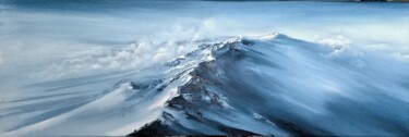 Painting titled "Summit" by Guillaume Vincent, Original Artwork, Oil Mounted on Wood Stretcher frame