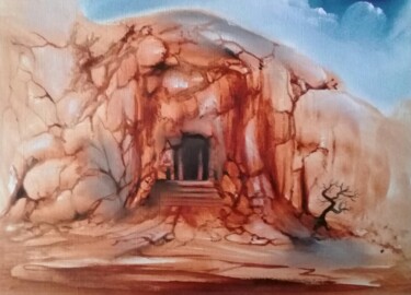 Painting titled "Tomb" by Guillaume Vincent, Original Artwork, Oil