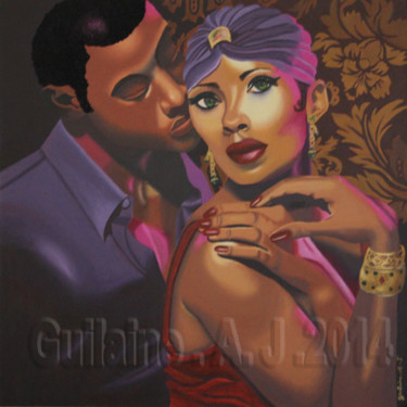 Peinture intitulée "Unconditional Love…" par Guilaine Arts, Œuvre d'art originale, Acrylique