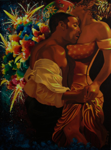 Peinture intitulée "Romantic Paroxysm" par Guilaine Arts, Œuvre d'art originale, Acrylique