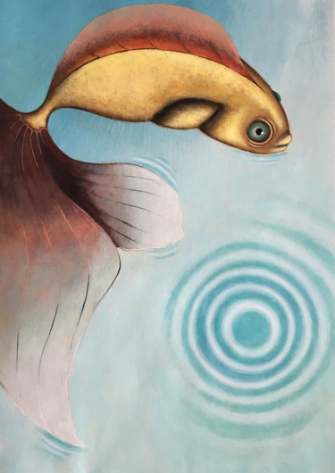 Peinture intitulée "poisson.jpg" par Camille Guilbaud, Œuvre d'art originale, Acrylique