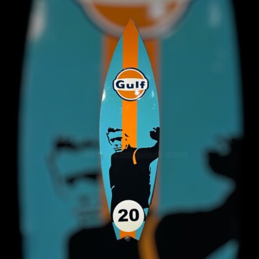 Sculpture titled "Gulf surfboard" by Guillaume Anthony, Original Artwork, Resin