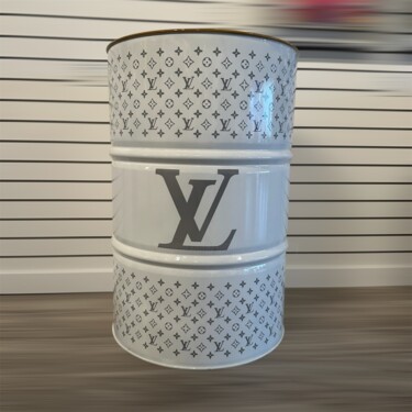 Sculpture titled "Louis Vuitton Can" by Guillaume Anthony, Original Artwork, Airbrush