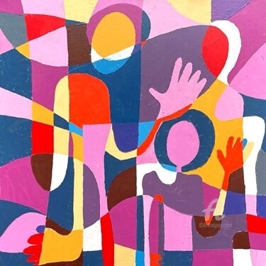 Tributaires d'Amour Peinture intitulée "Tributaires d'Amour" par Assem, Œuvre d'art originale, Acrylique