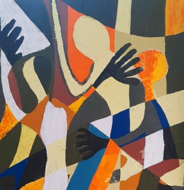 Les Mains Moires Peinture intitulée "Les Mains Moires" par Assem, Œuvre d'art originale, Acrylique