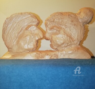 Escultura titulada ""Vieux couple" Gui²…" por Guillaume Bodin (Gui²), Obra de arte original, Terracota