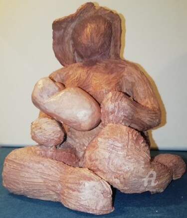 Sculpture intitulée ""Mère à l'enfant" G…" par Guillaume Bodin (Gui²), Œuvre d'art originale, Terre cuite
