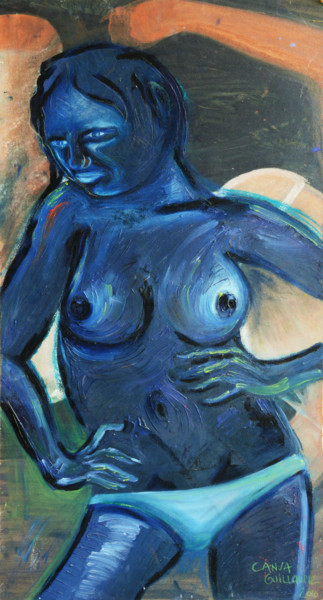 Malerei mit dem Titel "Humanoïde" von Guillaume Canva (.cG.), Original-Kunstwerk, Acryl
